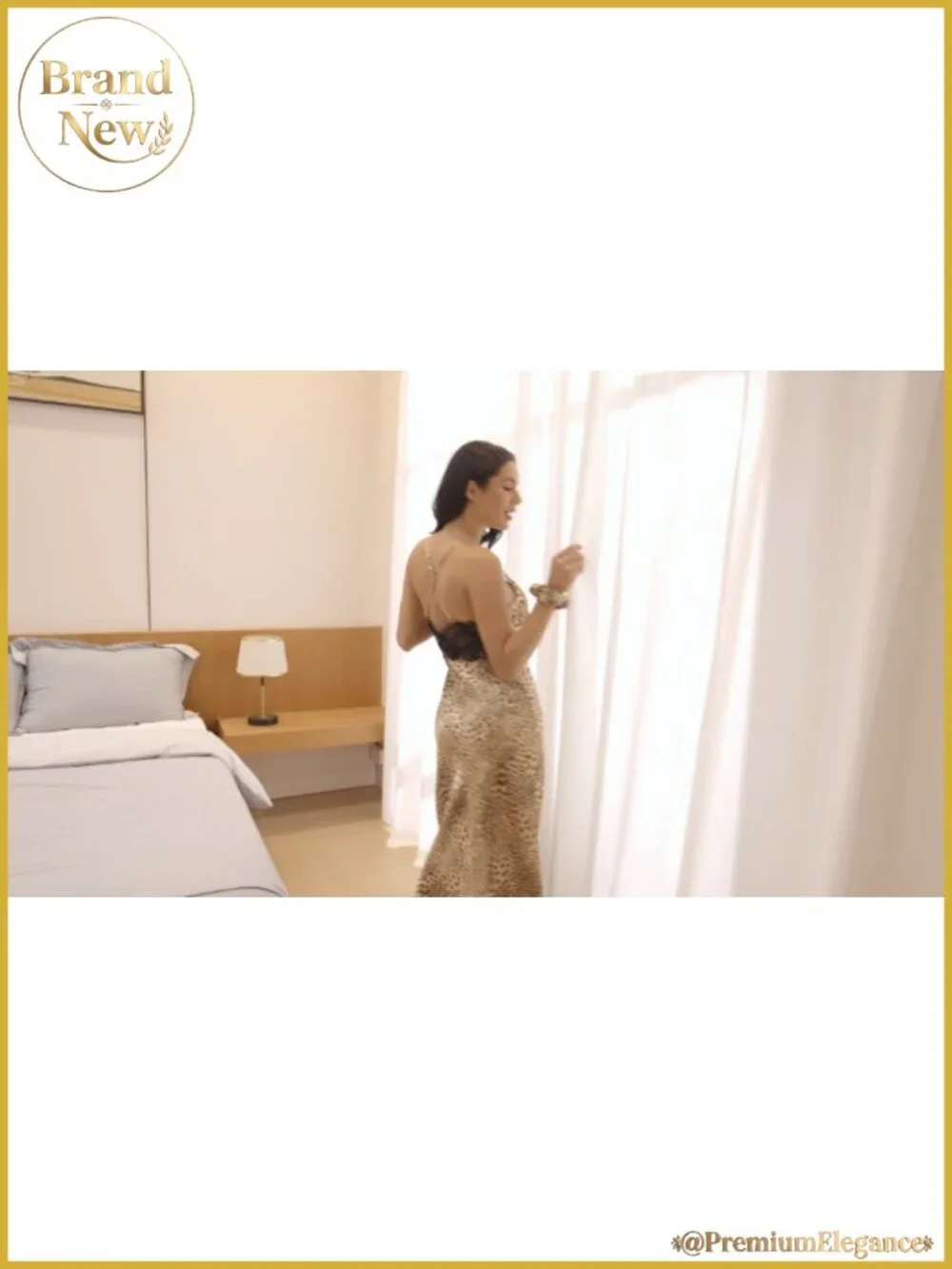 Satin Silk Nightgown Women Lace Chemise Sleepwear Slip Dress